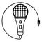 Microphone music karaoke sound outline