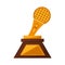 Microphone music trophy awards gold