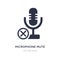 microphone mute icon on white background. Simple element illustration from Technology concept