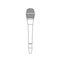 Microphone Outline Icon Illustration on Isolated White Background Suitable for Sing, Mike, Mic Icon