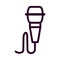 Microphone outline icon. Symbol of concert, live music, radio