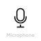 Microphone phone. Editable line vector.