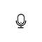 Microphone Player line icon. linear style sign for mobile concept and web design. Microphone outline vector icon. Symbol, logo