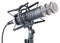 Microphone. Professional dynamic or condenser microphone. Radio broadcasting or podcast microphone