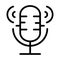 Microphone radio audio sound line style icon