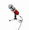 Microphone  radio Studio microphone  live. vector illustration