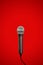 Microphone with red background