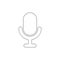 Microphone shape outline icon. Signs and symbols can be used for web, logo, mobile app, UI, UX