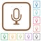 Microphone simple icons