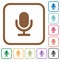 Microphone simple icons