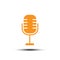 Microphone solid icon on white background