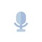 Microphone, sound recording icon, flat vector