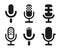 Microphone speaker icon set for apps and websites - vector