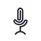 Microphone speaker line icon sign for apps and websites - vector