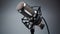 A Microphone. Studio condenser microphone on white background. Generative Ai