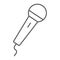 Microphone thin line icon, electronic and device