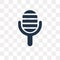 Microphone vector icon isolated on transparent background, Micro