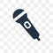 Microphone vector icon isolated on transparent background, Micro