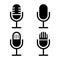 Microphone vector icons. podcast icon vector. Voice vector icon. Record studio Symbol.