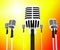 Microphones Musical Shows Music Group Songs Or Singing Hits