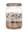 Microplastic contaminated sea water in jar