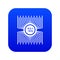 Microprocessor icon blue vector