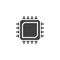 Microprocessor, Microchip vector icon