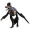 Microraptor dinosaur 3D isolated