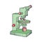 Microscope cartoons isometric design. Laboratory and science, research and microscope isolated, biology microscope, lab equipment