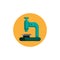 microscope colorful flat icon