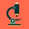 Microscope design vector objects illustration science elements and laboratory objects