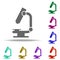 microscope, DNA icon. Elements of Genetics and bioenginnering in multi color style icons. Simple icon for websites, web design,