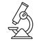 Microscope exploration icon, outline style