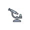 Microscope filled outline icon