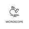 Microscope flat icon or logo for web design