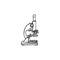 Microscope hand drawn outline doodle icon.