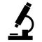 Microscope icon black color illustration flat style simple image