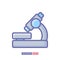 Microscope icon in lineal color style. Vector logo design template. Modern design icon, symbol, logo and illustration. Vector