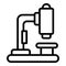 Microscope icon outline vector. Nurse health