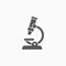 microscope icon, scope vector, telescope, science