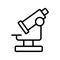 Microscope icon vector. Isolated contour symbol illustration
