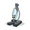 Microscope illustration on a white background