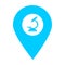 Microscope map pin pointer icon. Element of map point for mobile concept and web apps. Icon for website design and app development