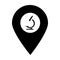 Microscope map pin pointer icon. Element of map point for mobile concept and web apps. Icon for website design and app development