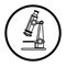 Microscope medical emblem icon