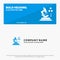 Microscope, Science, Lab, Medical SOlid Icon Website Banner and Business Logo Template