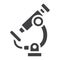 Microscope solid icon, Education and science