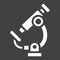 Microscope solid icon, Education and science