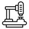 Microscope study icon outline vector. Help child