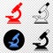 Microscope Vector EPS Icon with Contour Version